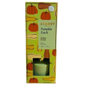 SYDNEY CANDLE CO. NWT pumpkin patch amber & oak reed diffuser
